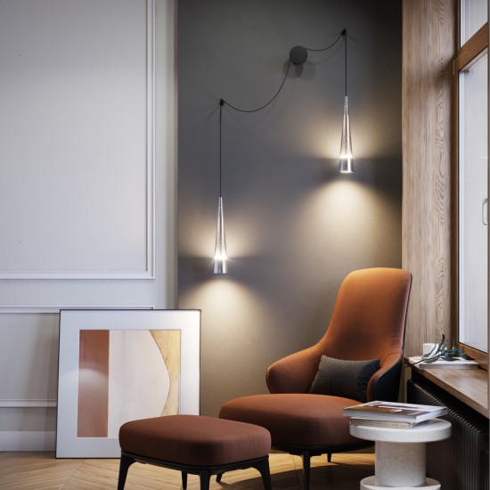 Seinavalgusti Sintesi, must - Valgustus Luminance'ilt
