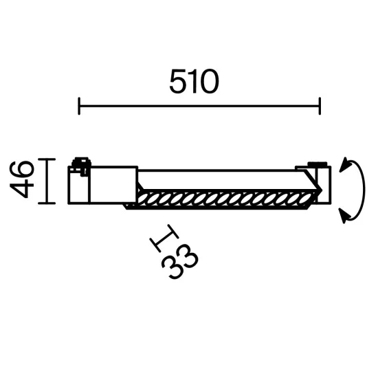 Siinivalgusti Points Rot Unity 3000K 22W 30°, Must - Valgustus Luminance'ilt