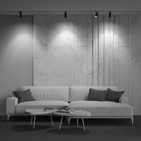 Siinivalgusti Focus Zoom Unity 3000K 12W 15°-50°, Must - Valgustus Luminance'ilt