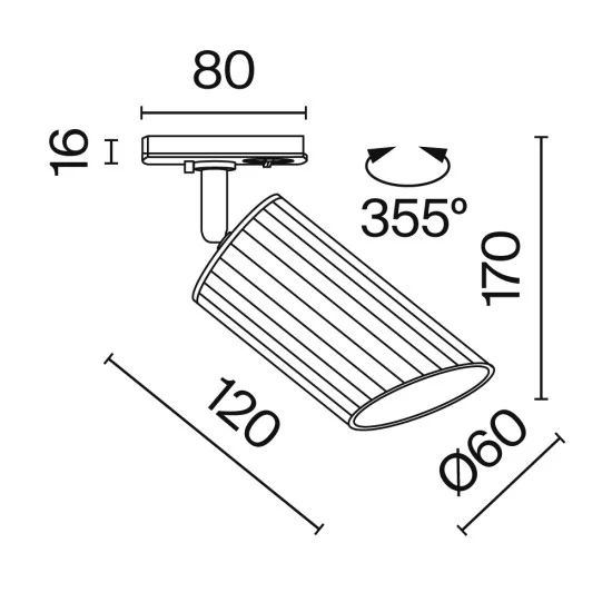 Siinivalgusti Lipari Unity GU10 1х10W, Must - Valgustus Luminance'ilt