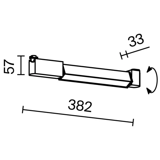 Siinivalgusti Basis Rot Unity 4000K 12W 110°, Must - Valgustus Luminance'ilt