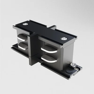 Inner straight connector Trinity, Black - Lighting by Luminance