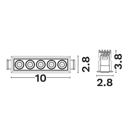Süvisvalgusti Stealth 9040119 - Valgustus Luminance'ilt