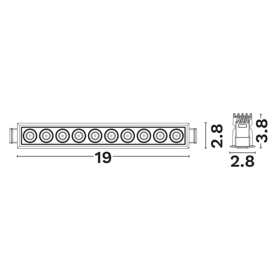 Süvisvalgusti Stealth 9040120 - Valgustus Luminance'ilt