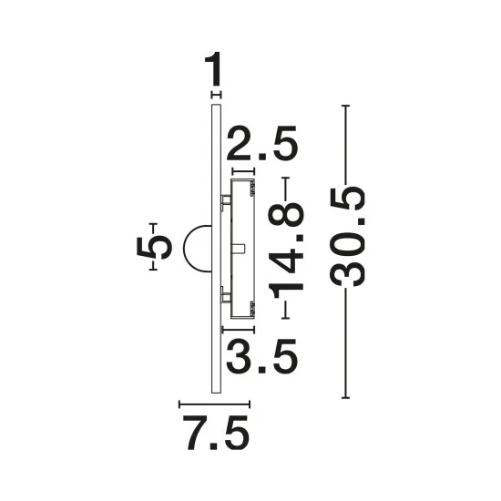 Seinavalgusti Marbelle 9001131 - Valgustus Luminance'ilt
