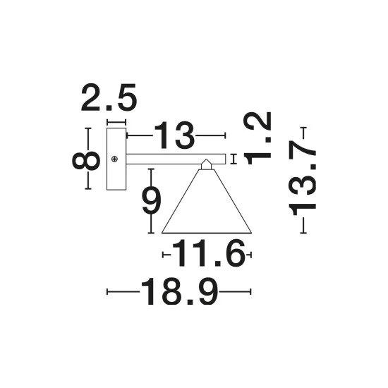 Seinavalgusti Conico 9011427 - Valgustus Luminance'ilt
