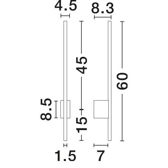 Seinavalgusti Tien 9081104 - Valgustus Luminance'ilt