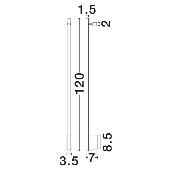Seinavalgusti Gropius 9081120 - Valgustus Luminance'ilt