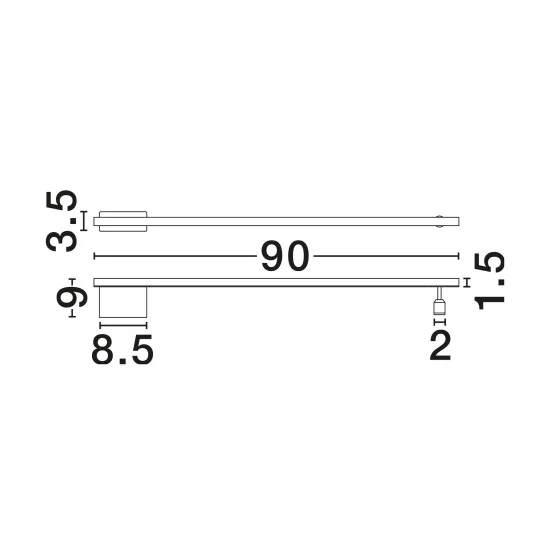 Seinavalgusti Gropius 9081140 - Valgustus Luminance'ilt