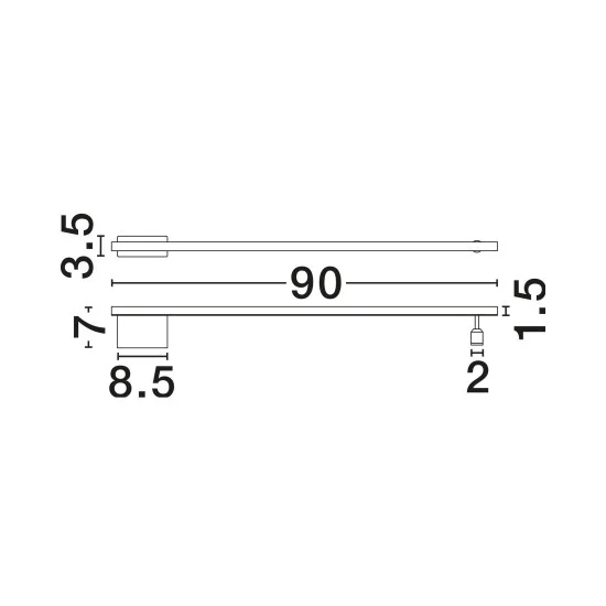 Seinavalgusti Gropius 9081900 - Valgustus Luminance'ilt