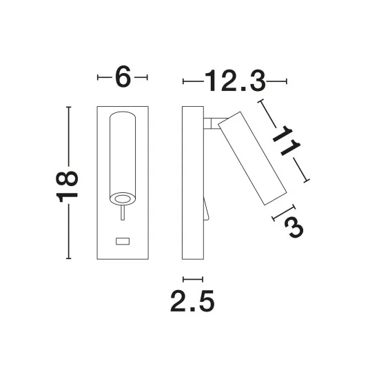 Seinavalgusti Fuse 9170102 - Valgustus Luminance'ilt