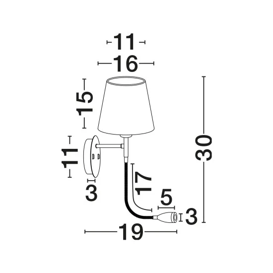 Seinavalgusti Nia 9182372 - Valgustus Luminance'ilt