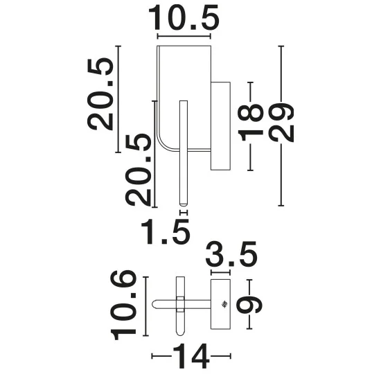Seinavalgusti Totem 9214220 - Valgustus Luminance'ilt