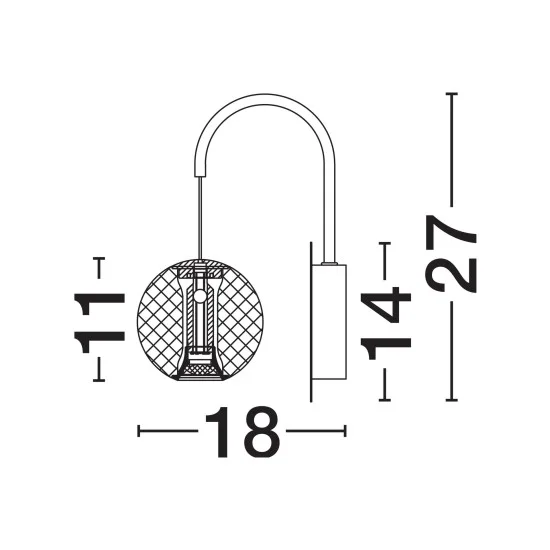 Seinavalgusti Brillante 9695100 - Valgustus Luminance'ilt