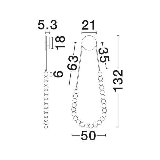 Seinavalgusti Perla 9695204 - Valgustus Luminance'ilt