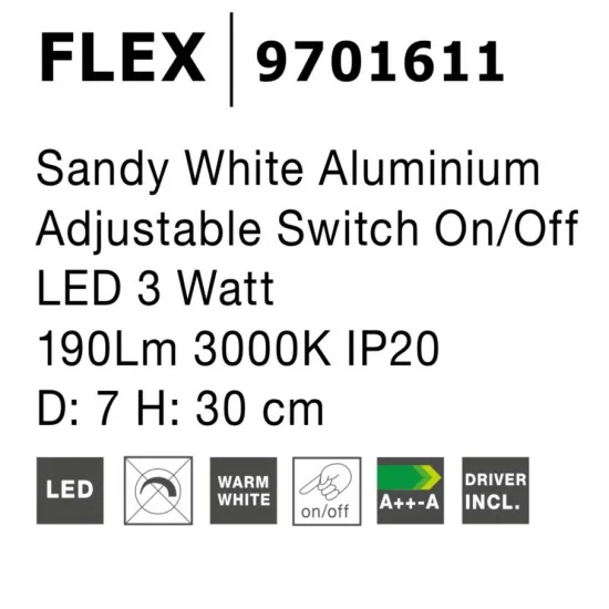 Seinavalgusti Flex 9701611 - Valgustus Luminance'ilt