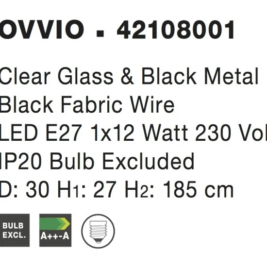Rippvalgusti Ovvio 42108001 - Valgustus Luminance'ilt