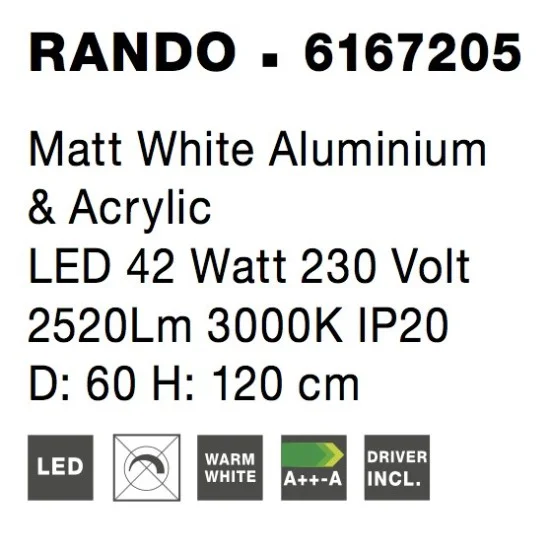 Rippvalgusti Rando 6167205 - Valgustus Luminance'ilt