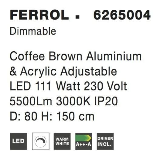 Rippvalgusti Ferrol 6265004 - Valgustus Luminance'ilt