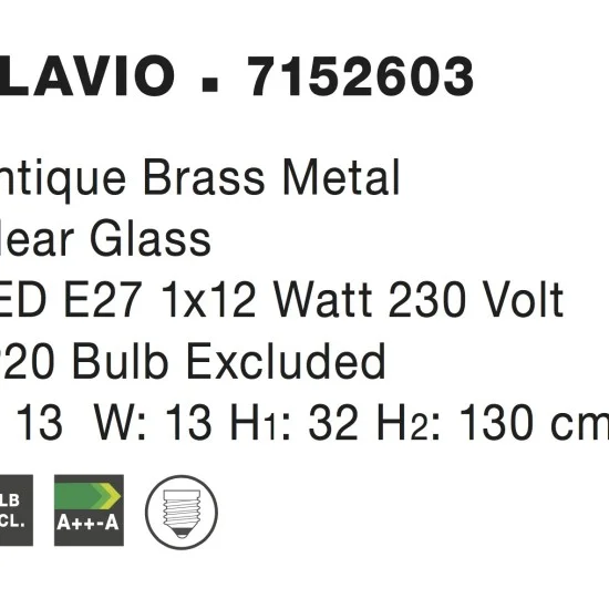 Rippvalgusti Flavio 7152603 - Valgustus Luminance'ilt