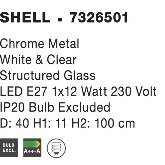 Rippvalgusti Shell 7326501 - Valgustus Luminance'ilt