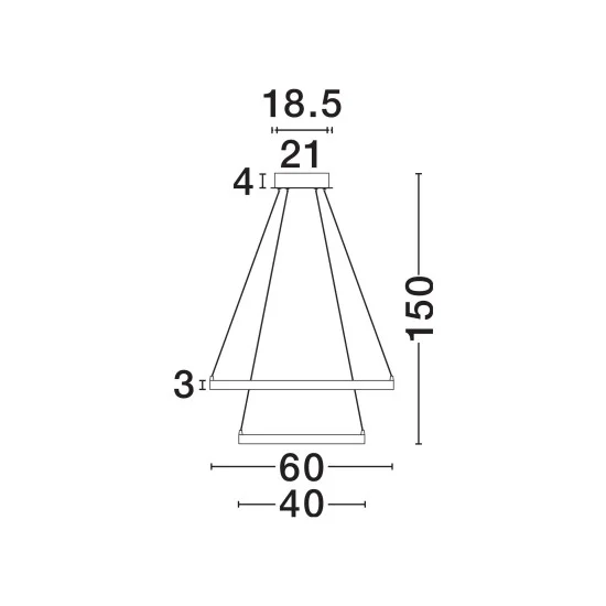 Rippvalgusti Leon 8100281 - Valgustus Luminance'ilt
