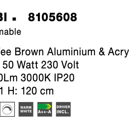 Rippvalgusti Albi 8105608 - Valgustus Luminance'ilt
