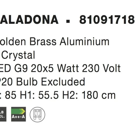 Rippvalgusti Baladona 81091718 - Valgustus Luminance'ilt