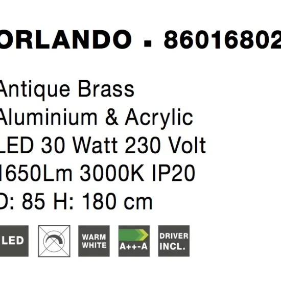 Rippvalgusti Orlando 86016802 - Valgustus Luminance'ilt