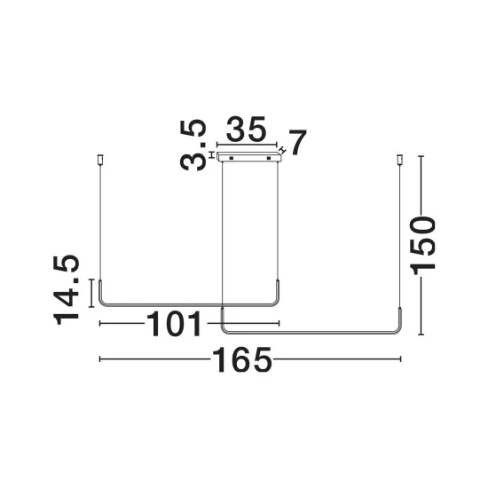 Rippvalgusti Strita 9001103 - Valgustus Luminance'ilt