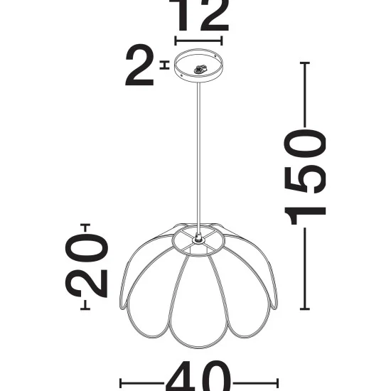 Rippvalgusti Flor 9001155 - Valgustus Luminance'ilt