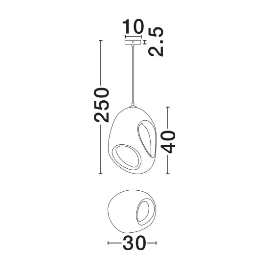 Rippvalgusti Tempus 9003670 - Valgustus Luminance'ilt