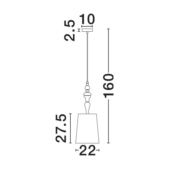 Rippvalgusti Damo 9009147 - Valgustus Luminance'ilt