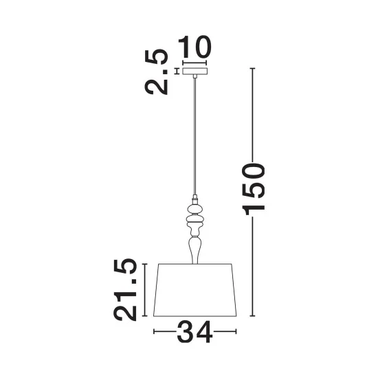Rippvalgusti Damo 9009149 - Valgustus Luminance'ilt