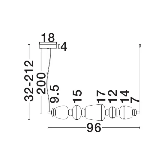 Rippvalgusti Palo 9009203 - Valgustus Luminance'ilt