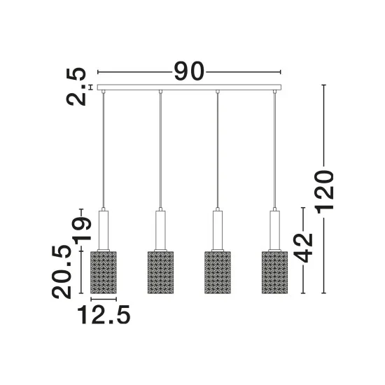 Rippvalgusti Certa 9009275 - Valgustus Luminance'ilt