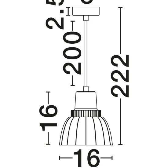 Rippvalgusti Picco 9009331 - Valgustus Luminance'ilt