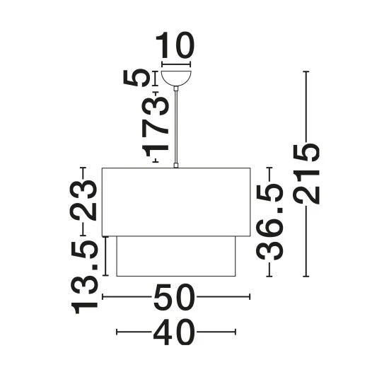 Rippvalgusti Karen 9061146 - Valgustus Luminance'ilt