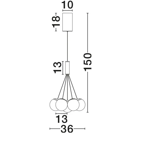 Rippvalgusti Nuvole 9061433 - Valgustus Luminance'ilt