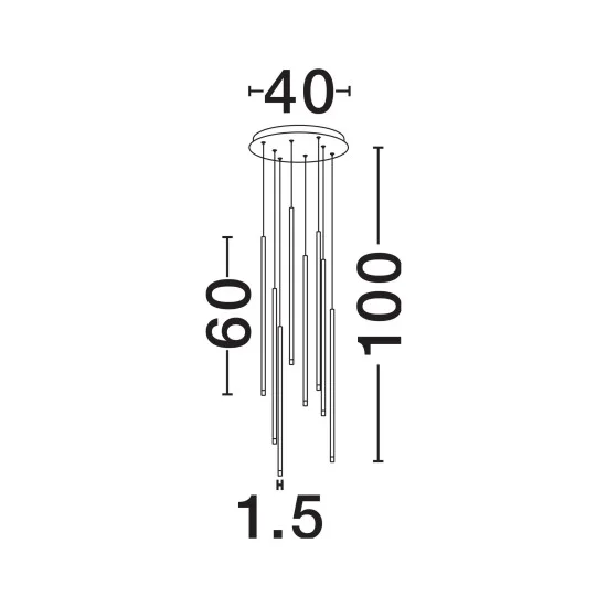 Rippvalgusti Elettra 9081802 - Valgustus Luminance'ilt
