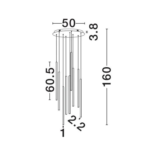 Rippvalgusti Gratta 9081804 - Valgustus Luminance'ilt