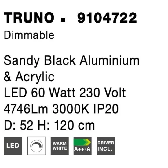 Rippvalgusti Truno 9104722 - Valgustus Luminance'ilt