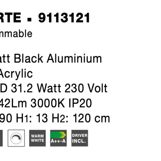 Rippvalgusti Arte 9113121 - Valgustus Luminance'ilt