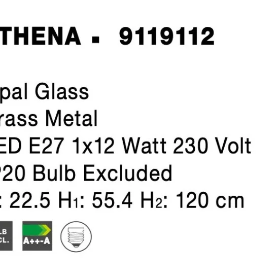 Rippvalgusti Athena 9119112 - Valgustus Luminance'ilt