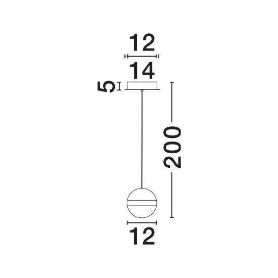 Rippvalgusti Alaz 9124117 - Valgustus Luminance'ilt