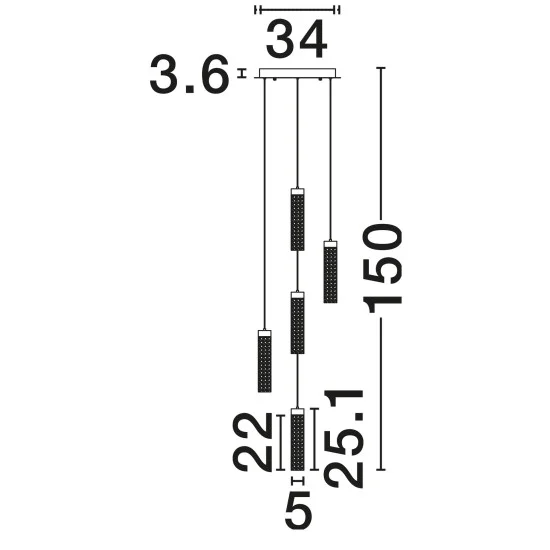 Rippvalgusti Zelon 9160201 - Valgustus Luminance'ilt