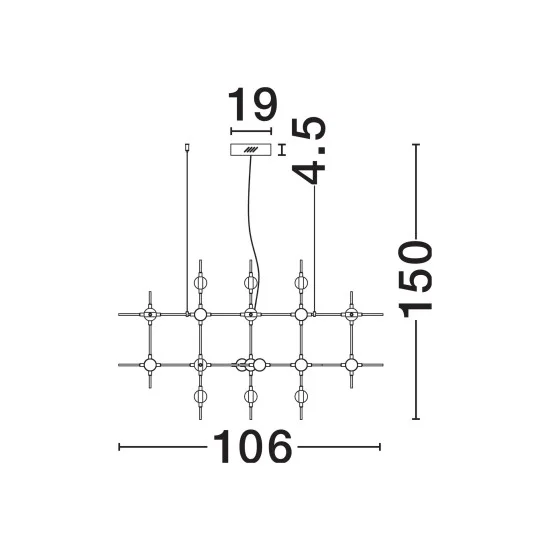 Rippvalgusti Atomo 9180630 - Valgustus Luminance'ilt
