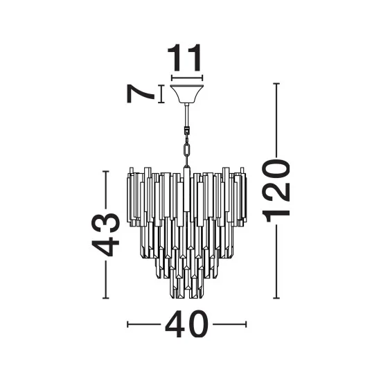 Rippvalgusti Grane 9181100 - Valgustus Luminance'ilt