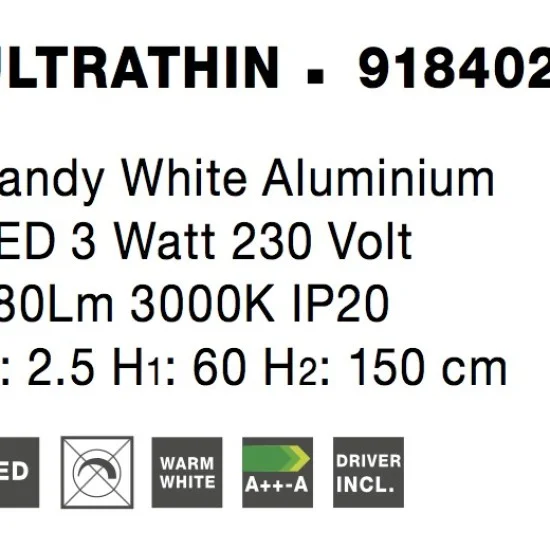 Rippvalgusti Ultrathin 9184021 - Valgustus Luminance'ilt