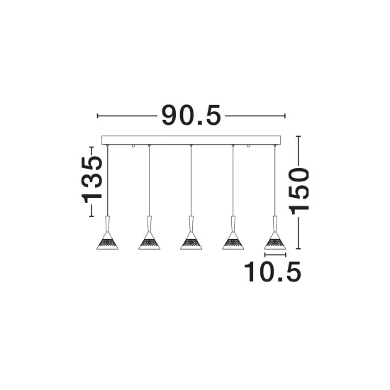 Rippvalgusti Paluz 9186964 - Valgustus Luminance'ilt